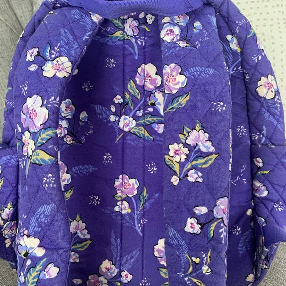 Vera Bradley Cotton Wild Roses Floral Small Travel Backpack - Picture 14 of 14